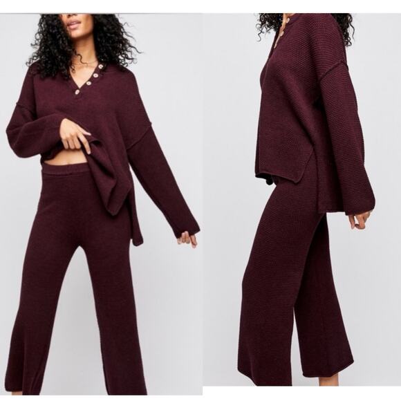 Free People beach 2 piece Hailee sweater set - sweater and pants size medium - Picture 3 of 9